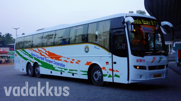 Kerala KSRTC Volvo Mult Axle Bus Nice Photo at Vyttila
