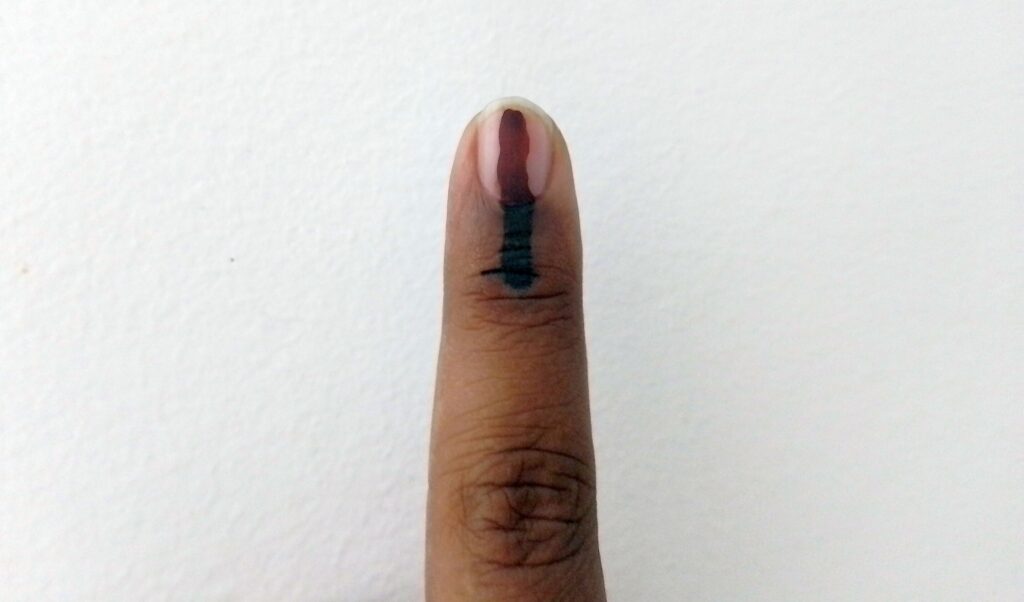 voted inked finger india malayalee